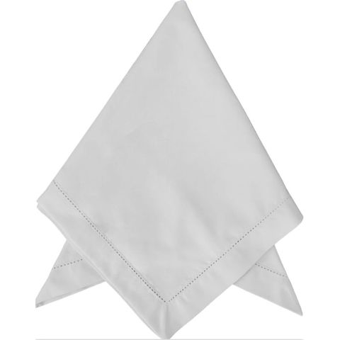 Guardanapo de Tecido Antonieta Branco- Algodão, 70x70cm, Ponto Ajour