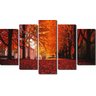 Quadros Decorativos Paisagem Outono 5 peças - 1