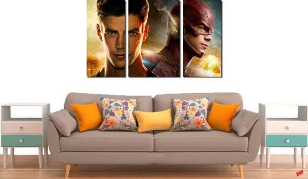 Quadro decorativo para quartos e salas serie flash 3 peças - 2