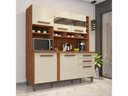 Ver imagem 1 de Armário de Cozinha 6 Portas 2 Gavetas Alexia Imop - Cinamomo/off White