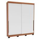 Ver imagem 2 de Guarda-roupa Casal Madri 2 Portas 2 Gavetas Branco/freijó - Politorno