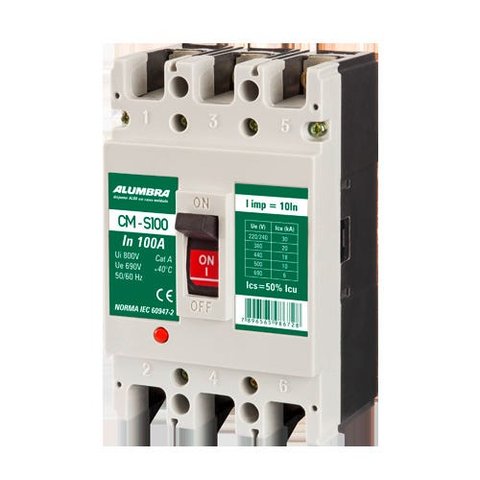  Disjuntor tripolar em caixa moldada 10A