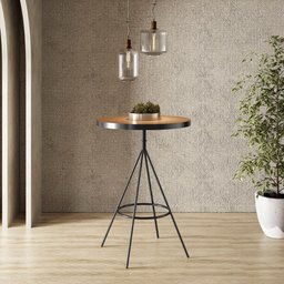 Mesa Rodonda Aço Madri Amarula - 1