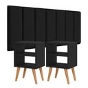 Ver imagem 1 de Kit Mesa de Cabeceira Melissa com Cabeceira Estofada Modular King