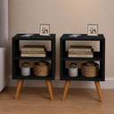 Ver imagem 4 de Kit Mesa de Cabeceira Melissa com Cabeceira Estofada Modular King