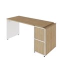 Ver imagem 6 de Mesa Escrivaninha 150cm e 2 Armários Aéreos 4 Portas F5 Cor:macadâmia com Branco