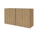 Ver imagem 5 de Mesa Escrivaninha 150cm e 2 Armários Aéreos 4 Portas F5 Cor:macadâmia com Branco