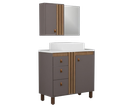 Ver imagem 1 de Conjunto Gabinete para Banheiro 80cm com Tampo de Pedra Sofia
