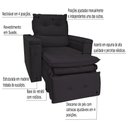 Ver imagem 3 de Poltrona do Papai Retrátil Reclinável Suede Marrom Escuro Conforto - Larbelle