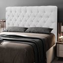 Ver imagem 2 de Cabeceira Cama Box Casal Lylla 140cm Capitonê com Frame Sintético Branco - Desk Design