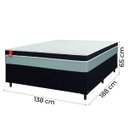 Ver imagem 2 de Cama Box Casal Colchão Molas Ensacadas Real 138x188x65cm Preto/Cinza - Suporta até 130Kg por