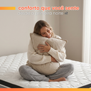 Ver imagem 7 de Cama Box Casal Colchão Molas Ensacadas Real 138x188x65cm Preto/Cinza - Suporta até 130kg por
