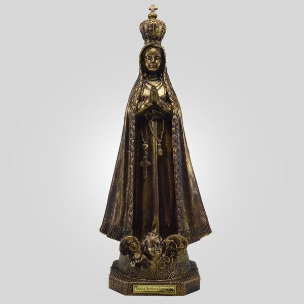 Imagem De Nossa Senhora Aparecida Ouro Velho - Inquebrável (39Cm) - 1