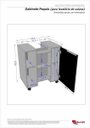 Ver imagem 2 de Gabinete de Coluna Banheiro 01 Porta e Prateleira com Rodízios Pequin Branco Ripado