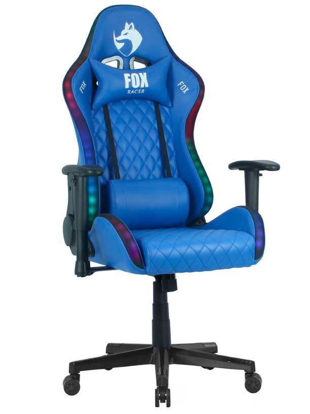 Cadeira Gamer Fox Racer RGB Azul com Iluminação (Led) - 2