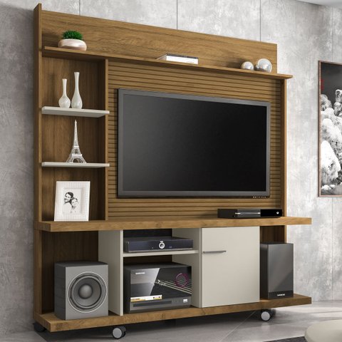 Home Taurus TV até 47 pol 1 Porta  Cin/OffWhite/Ripado
