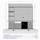Ver imagem 4 de Home Taurus TV até 47 pol 1 Porta  Cin/OffWhite/Ripado