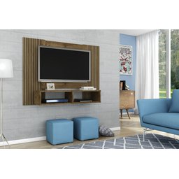 Painel Navi para Tv até 42 Polegadas Madeira Rustica Ripado - 4