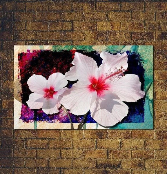 Quadro Decorativo Flor Branca para sala 1 peça - 2
