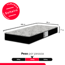 Ver imagem 3 de Colchão Solteiro D33 One Face 17x88x188cm - Preto - e-Shop Casa
