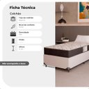 Ver imagem 3 de Colchão Solteiro E-shop Casa D33 One Face - Branco/preto - 17x88x188cm - E-shop Casa