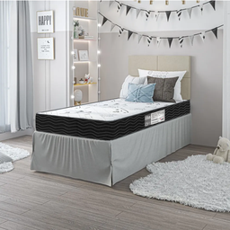 Colchão Solteiro e-Shop Casa D33 One Face - Branco/preto - 17x88x188cm - E-shop Casa - 2