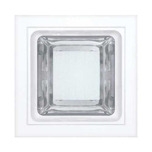  Luminária embutir quadrada 145x145 com vidro semi fosco - Kit com 2 Peças