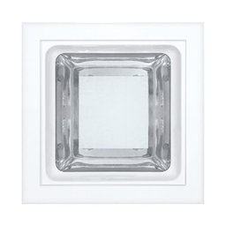  Luminária embutir quadrada 145x145 com vidro semi fosco - Kit com 2 Peças - 1
