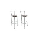 Ver imagem 1 de Kit 2 Banqueta Alta Prata Cozinha Gourmet Americana Balcão:marrom Floral