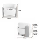 Ver imagem 4 de Poltrona Orgânica Argo Courino Marrom | Off White - Sallar Home