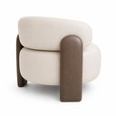 Ver imagem 6 de Poltrona Orgânica Argo Courino Marrom | Off White - Sallar Home
