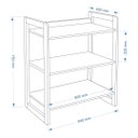 Ver imagem 3 de Prateleira Multiuso Mdf 3 Prateleiras Pintura Pu Fosca 9 Cores Moderna:azul
