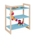 Ver imagem 2 de Prateleira Multiuso Mdf 3 Prateleiras Pintura Pu Fosca 9 Cores Moderna:azul