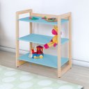 Ver imagem 4 de Prateleira Multiuso Mdf 3 Prateleiras Pintura Pu Fosca 9 Cores Moderna:azul