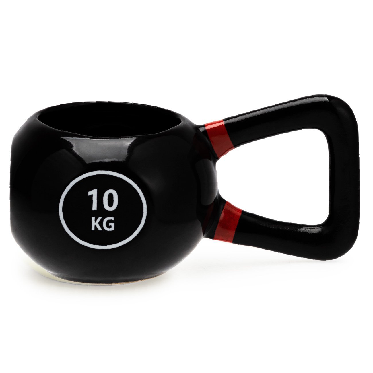 Caneca 3D peso academia kettlebell crossfit cerâmica preta