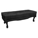 Ver imagem 4 de Kit Cabeceira e Calçadeira Recamier Casal 1,40m Vicenza Suede - Pallazio Preto
