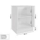 Ver imagem 4 de Balcão 2 Portas 60cm sem Tampo Arizona CabeCasa MadeiraOriginals Branco