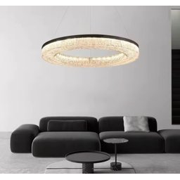 Lustre Pendente Led 58cm Acrílico Craquelado Multicor Bivolt - 5