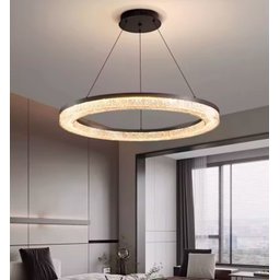 Lustre Pendente Led 58cm Acrílico Craquelado Multicor Bivolt - 2