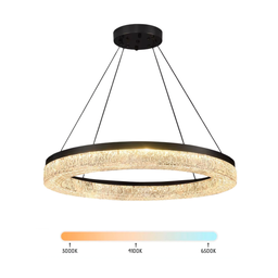 Lustre Pendente Led 58cm Acrílico Craquelado Multicor Bivolt - 1