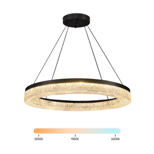 Lustre Pendente Led 58cm Acrílico Craquelado Multicor Bivolt