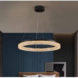 Lustre Pendente Led 58cm Acrílico Craquelado Multicor Bivolt - 4