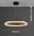 Ver imagem 3 de Lustre Pendente Led 58cm Acrílico Craquelado Multicor Bivolt
