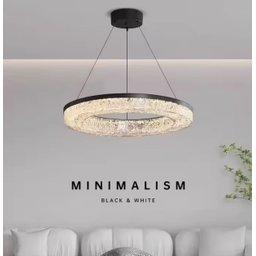 Lustre Pendente Led 58cm Acrílico Craquelado Multicor Bivolt - 6