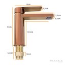 Ver imagem 3 de Torneira Misturador Monocomando Red Gold Bancada Mesa Lavatório Banheiro Água Quente Fria Cuba Rose