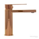 Ver imagem 1 de Torneira Misturador Monocomando Red Gold Bancada Mesa Lavatório Banheiro Água Quente Fria Cuba Rose