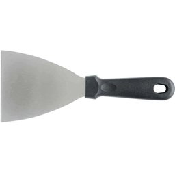 12 Espátulas Raspadoras Chapa Lanche 23x10cm Preta Aço Inox Cozinha Profissional - 2