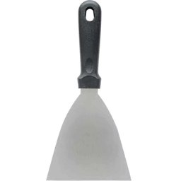 12 Espátulas Raspadoras Chapa Lanche 23x10cm Preta Aço Inox Cozinha Profissional - 5