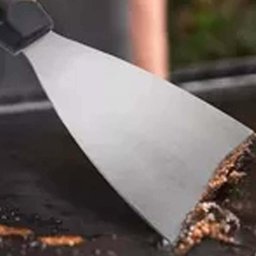 12 Espátulas Raspadoras Chapa Lanche 23x10cm Preta Aço Inox Cozinha Profissional - 4