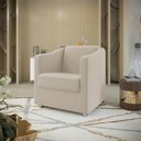 Ver imagem 1 de Poltrona Decorativa Mariana Suede Bege Dal Poz Estofados